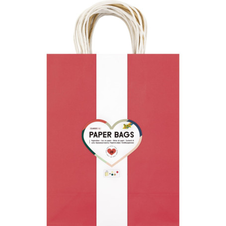 Sacs en Papier CLASSIC L - 20 Sacs Kraft Multicolores pour Cadeaux