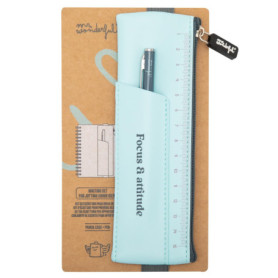 Trousse à Crayons Multicolore Mr. Wonderful avec Élastique et Règle