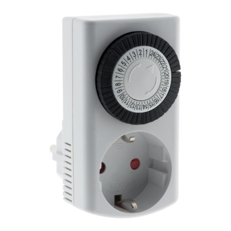 Minuterie Mécanique Quotidienne Zenitech avec Sécurité Enfant - Blanc