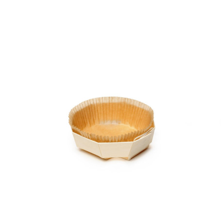 Lot de 10 Moules en Bois Octopuce avec Caissettes Plissées - Idéal pour Cuisson