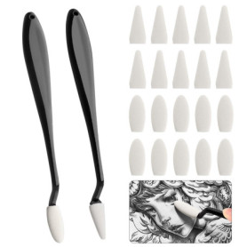 Set de Tampons Estompeurs avec 20 Têtes d'Éponge - Disnace