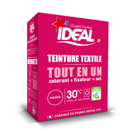 Kit Teinture Tout en Un Fuchsia - Colorant Textile Efficace dès 30°C
