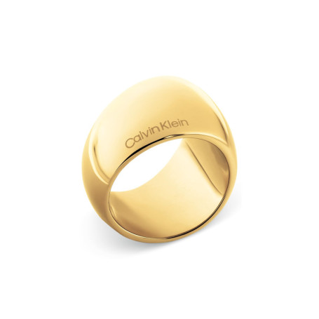 Bague en Acier Inoxydable avec Placage Or Jaune - Collection MODERN PURITY