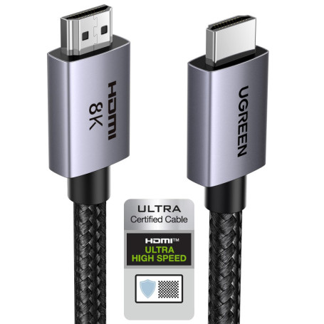UGREEN Câble HDMI 2.1 8K 60Hz Haute Vitesse 5M - Compatible PS5, Xbox, MacBook Pro