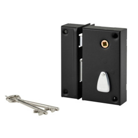 Serrure Verticale à Clé THIRARD pour Portail - Gauche - Noir