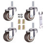 Roulettes Mini GEOCANG 38 mm en Caoutchouc Souple pour Meubles - 4 pièces