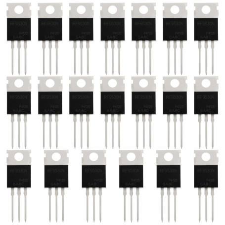 Lot de 20 Transistors TO220AB IRF9530N pour Circuits Analogiques et Numériques