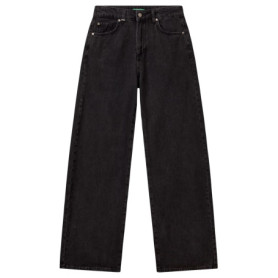 Pantalon Large en Denim Noir pour Femmes - United Colors of Benetton