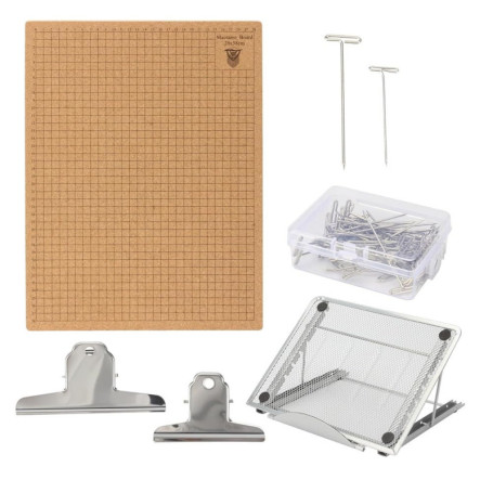 Wisboey Lot de 12 Planches à Macramé avec Support Métallique Réglable