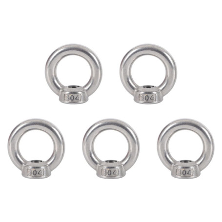 Écrou de Levage Circulaire en Acier Inoxydable M10 - Pack de 5