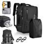Sac à Dos de Voyage 39L avec Compartiment pour Ordinateur et Sac à Chaussures