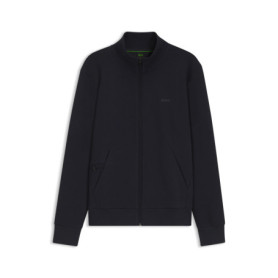 Sweat Zippé BOSS Hommes en Coton Stretch avec Logo Imprimé
