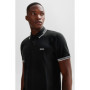 Polo Slim Fit en Coton Stretch BOSS pour Hommes - Noir