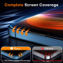 TOCOL Verre Trempé pour iPhone 13, Dépoussiérage Automatique, Sans Bulles, Dureté 9H, Couverture Complète Protection écran, Coqu