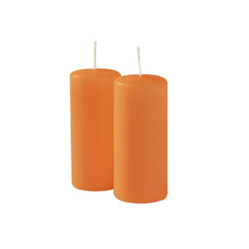 Bougies en Cire Risthò - Lot de 9 Orange Inodores pour Ambiance Élégante