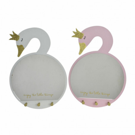 Miroir mural DKD Home Decor Bois Blanc Rose clair (43 x 4 x 30 cm) (2 pcs) 42,99 €