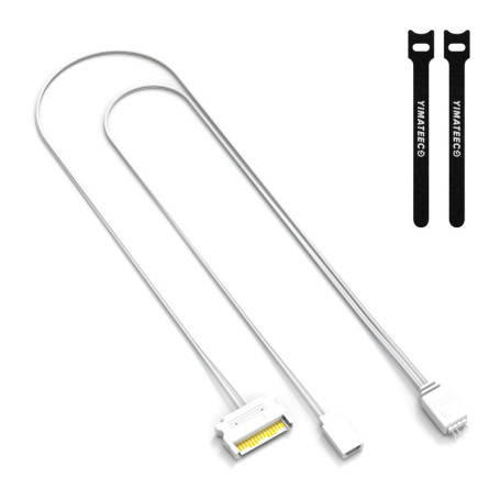 YIMATEECO Câble d'Alimentation ARGB 5V avec Contrôleur Intégré pour Ventilateurs et Bandes LED