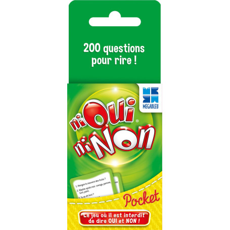 Jeu de cartes Ni Oui Ni Non Pocket - Megableu, idéal pour les voyages