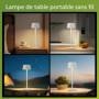 Lampe de Table Solaire Philips - Éclairage LED Portable et Tactile