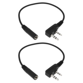 eMagTech Lot de 2 Câbles Audio 3,5 mm pour Radios TYT et UV5R
