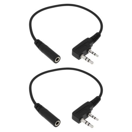 eMagTech Lot de 2 Câbles Audio 3,5 mm pour Radios TYT et UV5R