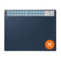 Sous-main de bureau XXL avec calendrier - Durable - 65 x 48 cm - Antidérapant - Bleu foncé