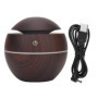 Diffuseur d'Huiles Essentielles Portable en Bois Foncé - Humidificateur USB Rechargeable