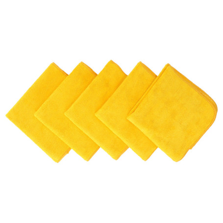 Chiffon de Nettoyage en Microfibre Polarshine Marine - 5 pièces Jaunes 400x400mm