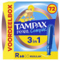 Tampons Tampax Compak Pearl Régulier - 72 Tampons avec Applicateur Eco