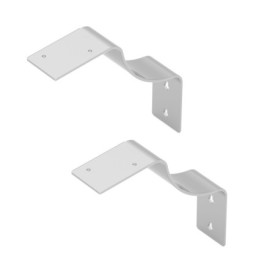 Support d'Étagère Murale Rico - Paire en Acier Blanc Tendance