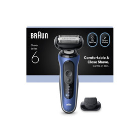 Rasoir électrique Braun Series 6 - Confort et Précision, Étanche, Bleu