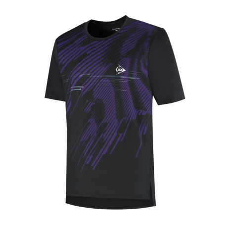 T-shirt de Jeu DUNLOP pour Homme - Performance Noir/Violet Indigo