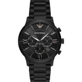 Montre Emporio Armani Chronographe Homme en Acier Inoxydable Noir - 43 mm