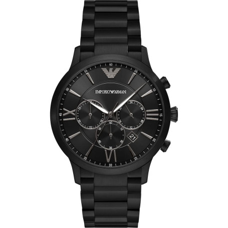 Montre Emporio Armani Chronographe Homme en Acier Inoxydable Noir - 43 mm