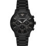 Montre Emporio Armani Chronographe Homme en Acier Inoxydable Noir - 43 mm