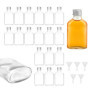 Lot de 24 Mini Bouteilles en Verre 50ml avec Bouchon Argent - Idéal pour Mariages et Fêtes
