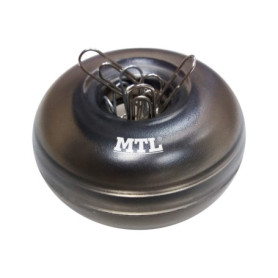 Pot à trombones aimanté MTL avec 20 clips noirs