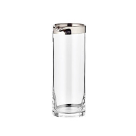 Carafe en cristal soufflé EDZARD avec bord platine - 0,75 L