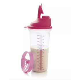 Tupperware Shaky - Shaker Mixeur 600 ml Violet avec Couvercle Rabattable