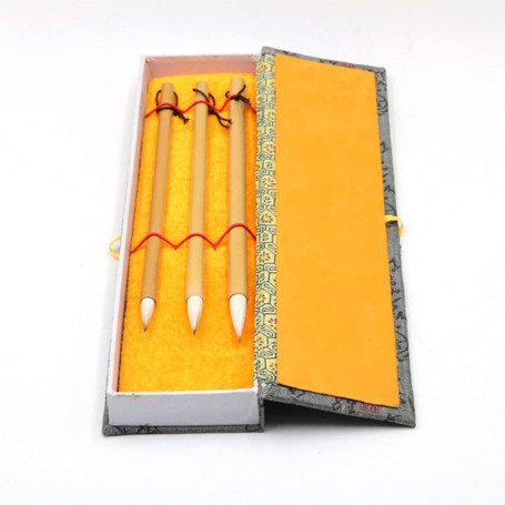 CENPEK Lot de 3 Pinceaux de Calligraphie Chinoise - Idéal pour Écriture et Dessin