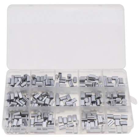 ECSiNG 200 Clips en Aluminium pour Câbles avec Doubles Trous - 4 Tailles
