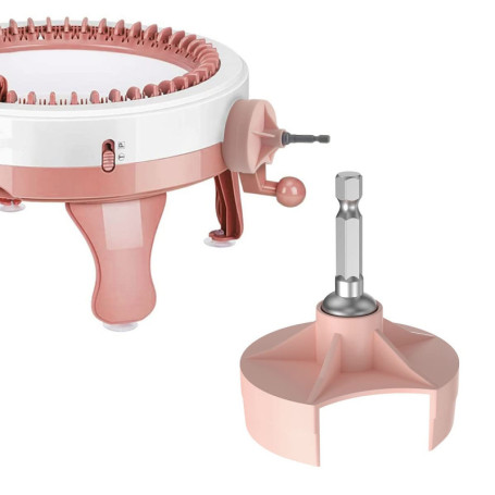 Adaptateur de Machine à Tricoter avec Tournevis - Fixation Rapide en Rose