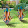 Lot de 2 Sculptures en Métal Tequila - Décoration Rustique pour Intérieur et Jardin