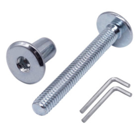 Lot de 20 boulons de connexion M6 en acier zingué avec écrous - Marcopol