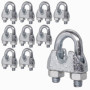 Lot de 10 colliers de serrage M8 en acier pour câbles de 10 mm