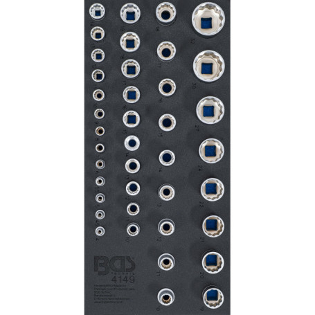 Jeu de Douilles BGS 4149 - 40 Pièces avec Insert de Servante d'Atelier