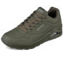 Baskets Skechers Uno Stand on Air pour Homme - Olive Durabuck Mesh, Taille 46 EU