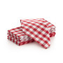Lot de 6 serviettes en tissu Vichy rouge 45x45 cm - GAMUSI