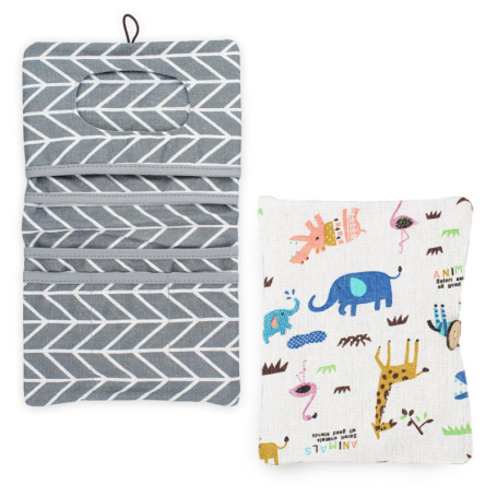 Sac à Langer Imprimé Animal avec 4 Poches - Pratique et Réutilisable