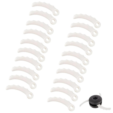 Odashen Lot de 20 Lames de Rechange en Plastique pour Débroussailleuse Makita